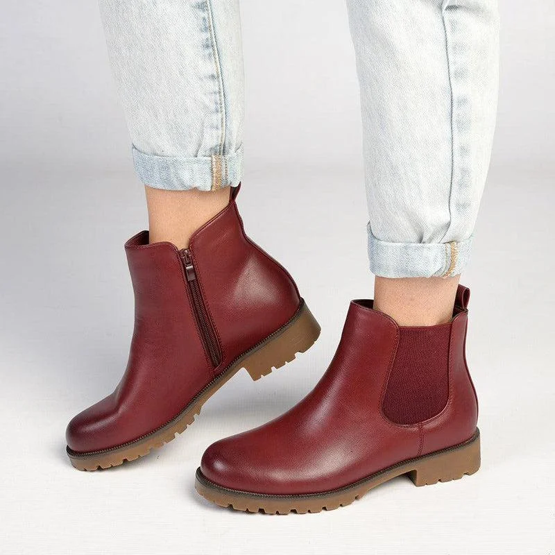 Soft Style by Hush Puppies Samcha Gusset Boot - Oxblood