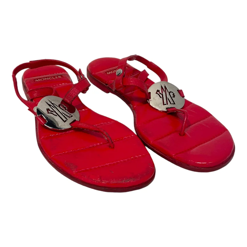 MONCLER/Sandals/US 7/Leather/RED/