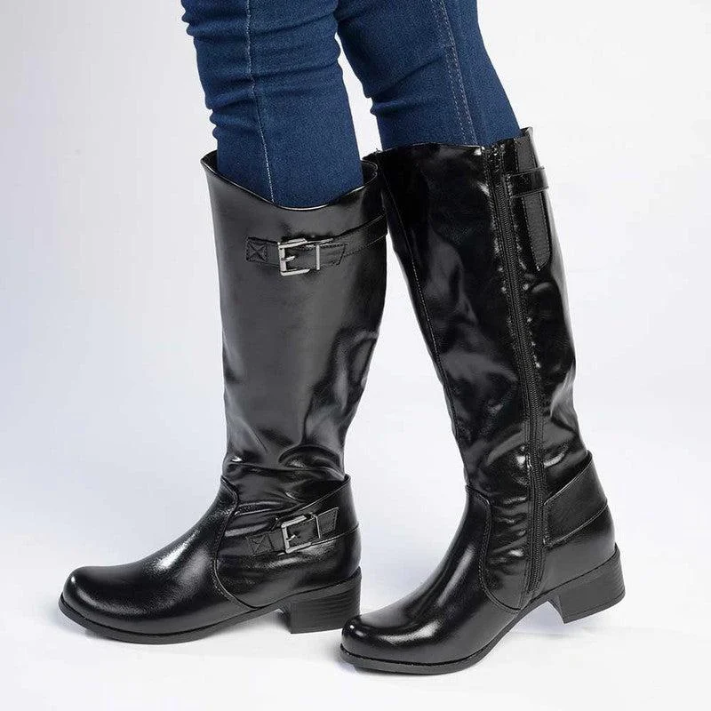 Franco Rossi Full Length Rider Boot - Black