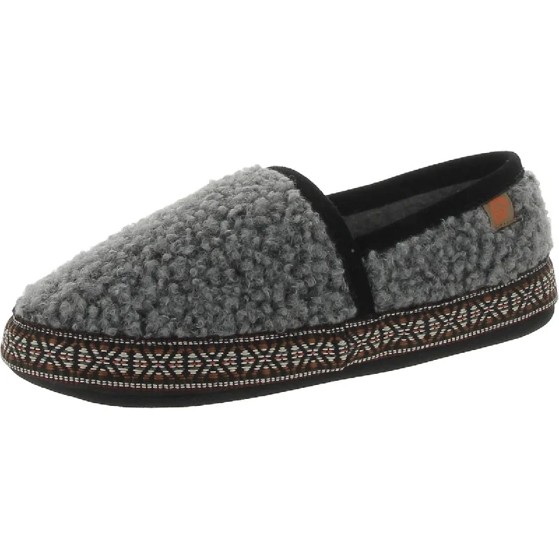 Acorn Womens Faux Fur Round Toe Moccasins