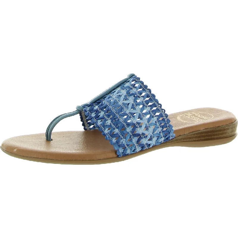 André Assous Womens Nice Woven Ombre Slip On Thong Sandals