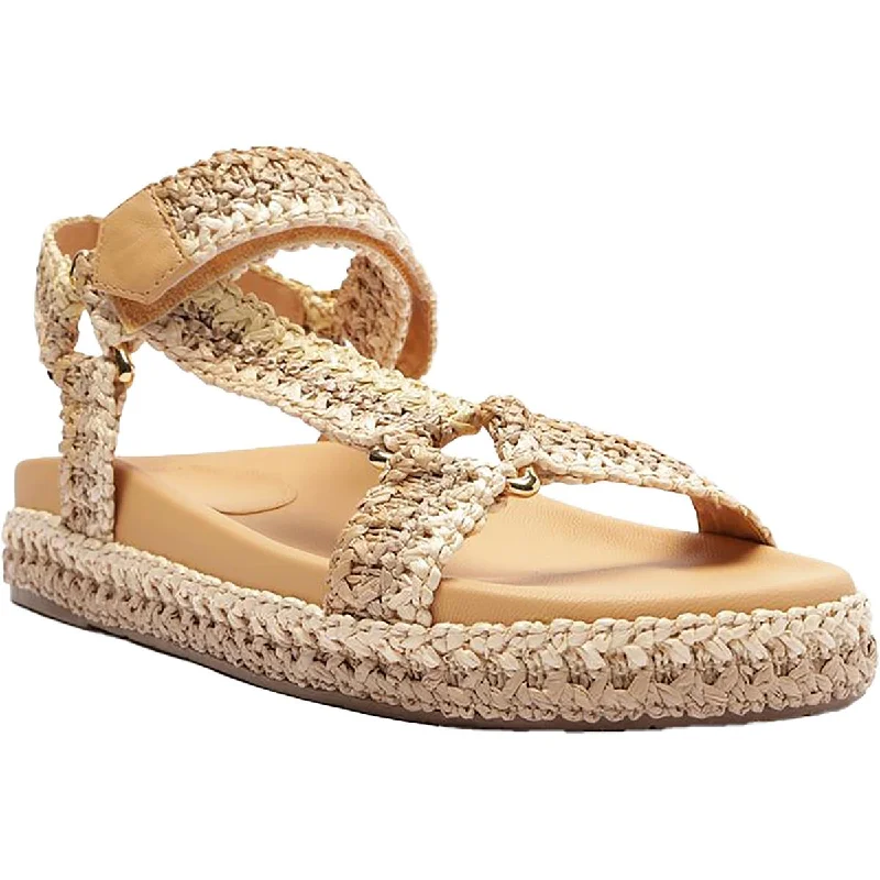 Arezzo Womens MYA Woven Round toe Flatform Sandals