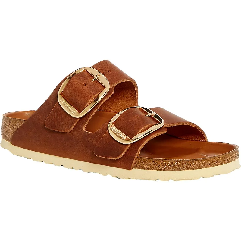 Birkenstock Womens Arizona Big Buckle Nubuck Cork Footbed Sandals