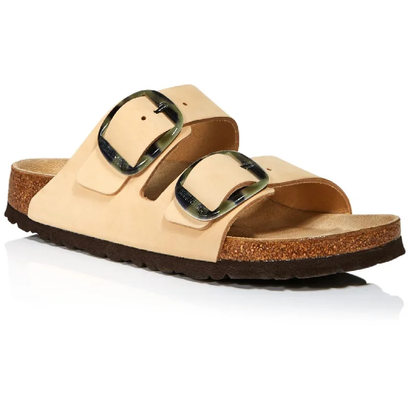 Birkenstock Womens Arizona Big Buckle Nubuck Slip On Slide Sandals