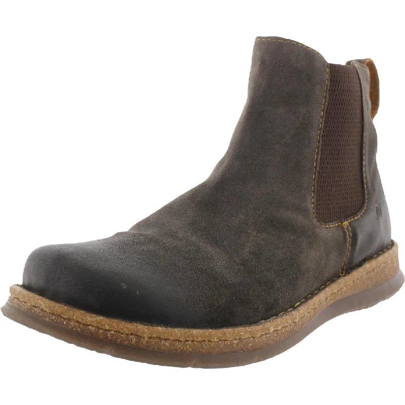 Born Mens Brody Suede Slip On Chelsea Boots