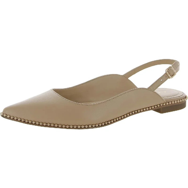 Coach Womens Vae Leather Slip-On Slingbacks