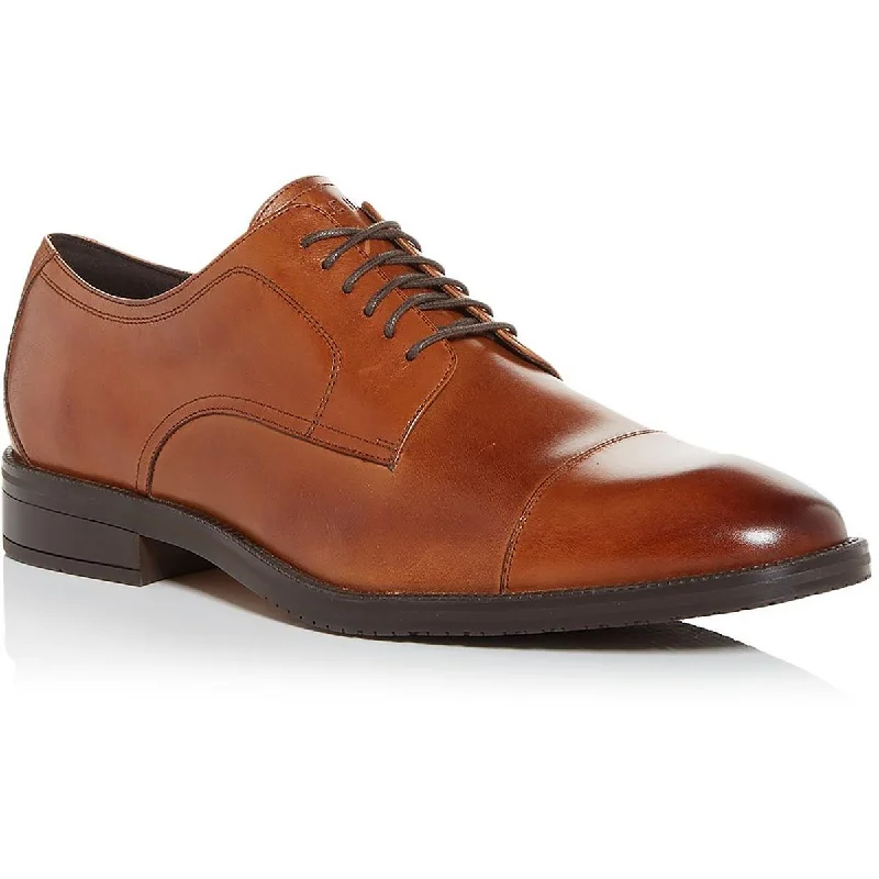 Cole Haan Mens ME Cap Oxford Leather Cushioned Oxfords