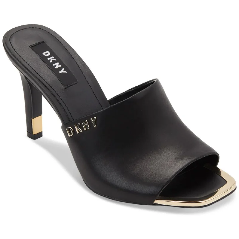 DKNY Womens Bronx Leather Slip On Heels