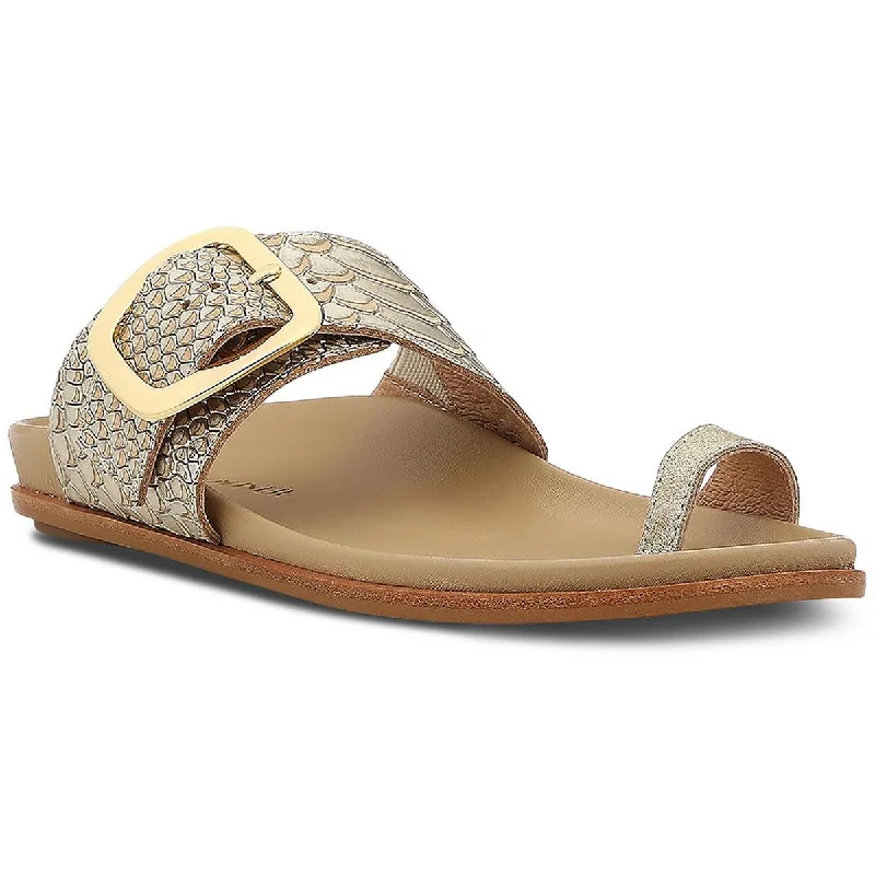 Donald And Lisa Pliner Womens Vintage Python Flat Thong Sandals