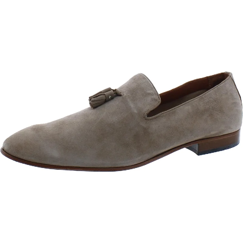 Donald J. Pliner Mens Tobias Suede Tassel Loafers