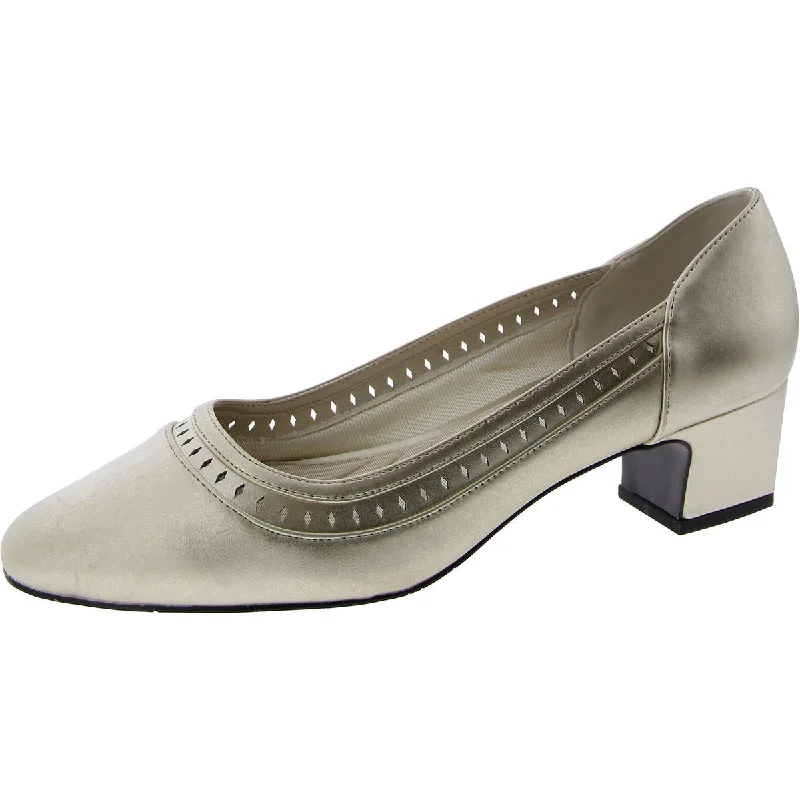 Easy Street Womens GIANA Faux Leather Slip On Pumps