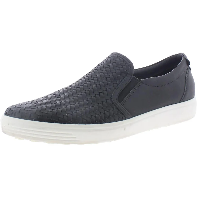 ECCO Womens Soft 7 Leather Low Top Slip-On Sneakers