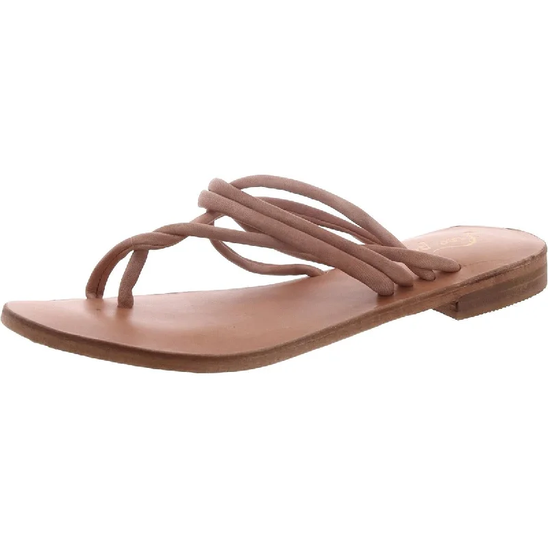 Free People Womens Kayla Leather Boho Slide Sandals