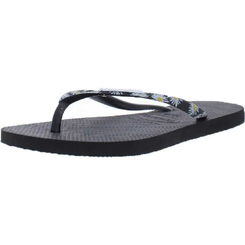 Havaianas Womens Slim Tropical Slip On Casual Flip-Flops