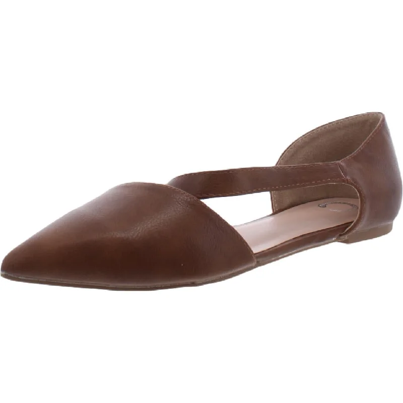 Journee Collection Womens Landry Faux Leather Padded Insole D'Orsay