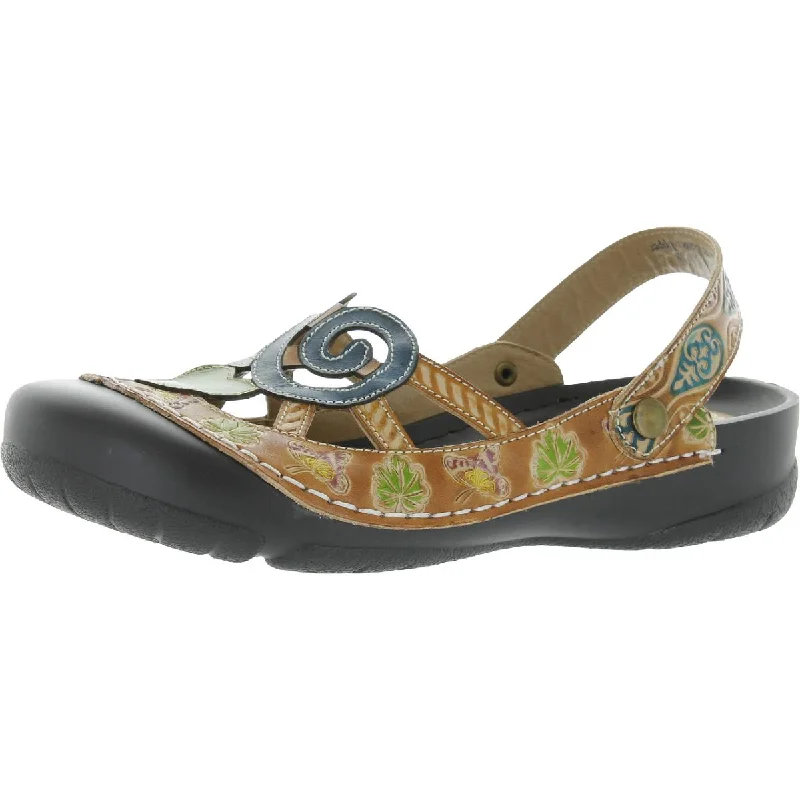 L'Artiste by Spring Step Womens Bombay Leather Cut-Out Clogs