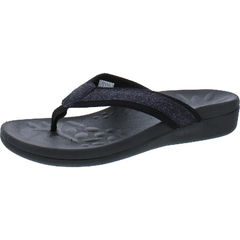 MEGNYA Womens Glitter Slip-On Thong Sandals