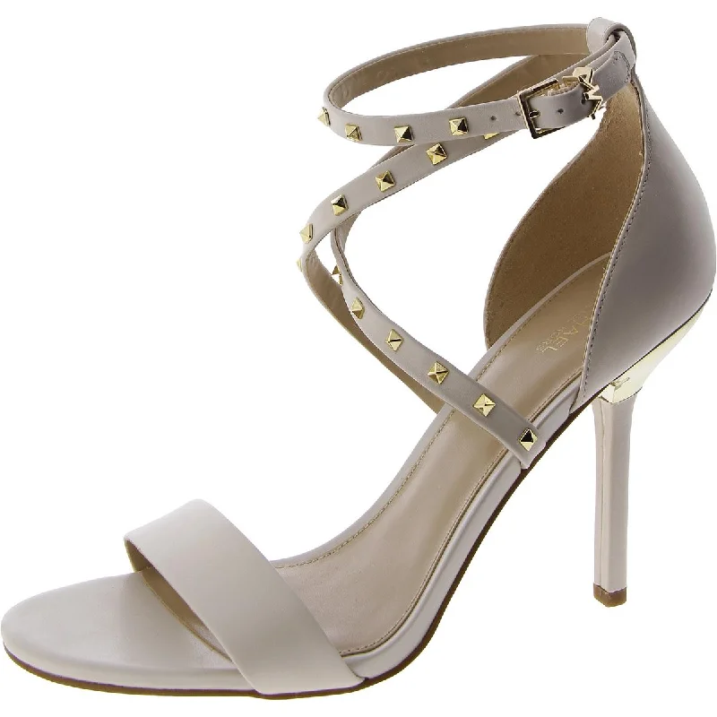 MICHAEL Michael Kors Womens Leather Ankle Strap Heels