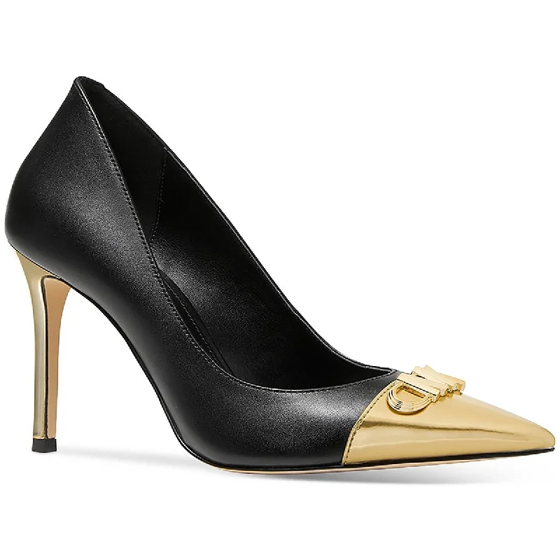 MICHAEL Michael Kors Womens Parker Leather Heels Pumps