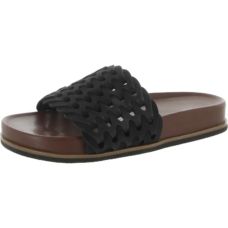 Rag & Bone Womens Bailey Leather Cut-Out Slide Sandals