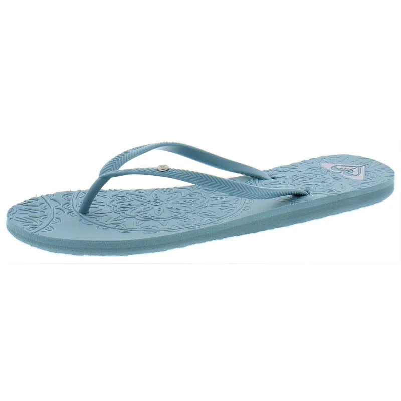 Roxy Womens Antilles Thong Slip On Flip-Flops