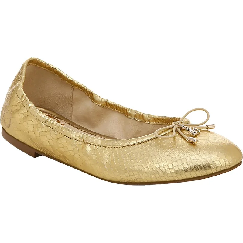 Sam Edelman Womens Felicia Calf Hair Logo Ballet Flats