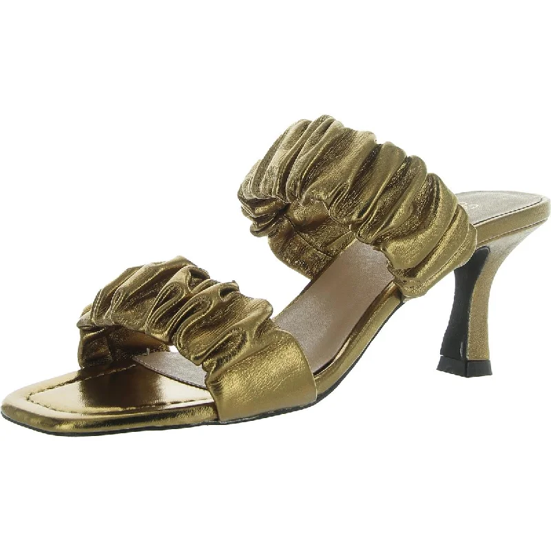 Seychelles Womens LEEWARD METALLIC Leather Slip On Mule Sandals