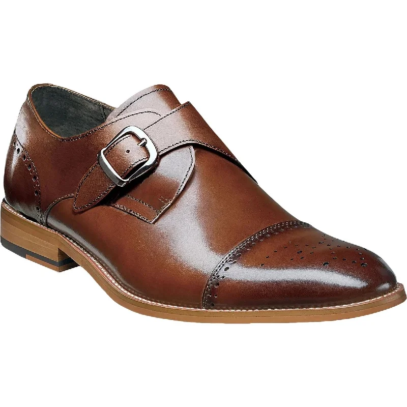 Stacy Adams Mens Duncan Leather Cushioned Footbed Loafers