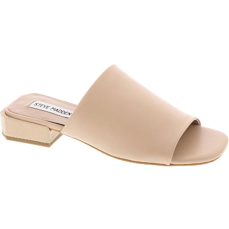 Steve Madden Womens Anders Padded Insole Slide Mule Sandals