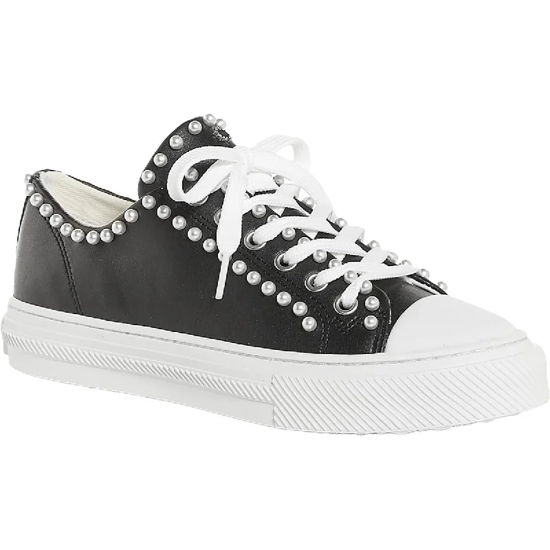 Stuart Weitzman Womens Leather Lace-Up Casual And Fashion Sneakers