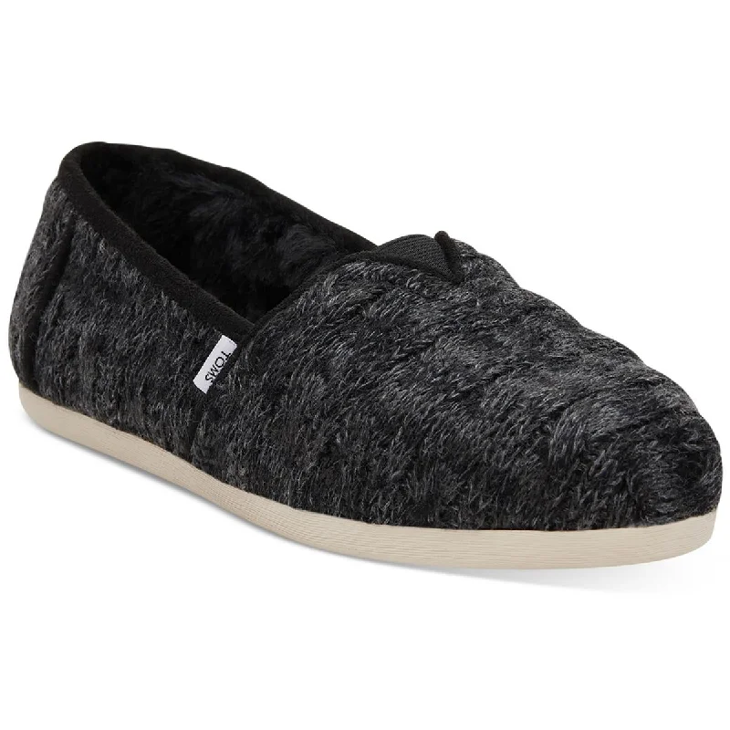 Toms Womens Alpargata Flats Faux Fur Loafers