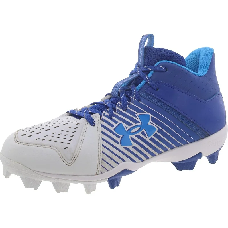 Under Armour Mens Leadoff Mid RM Leather Cleat Baseball Shoes