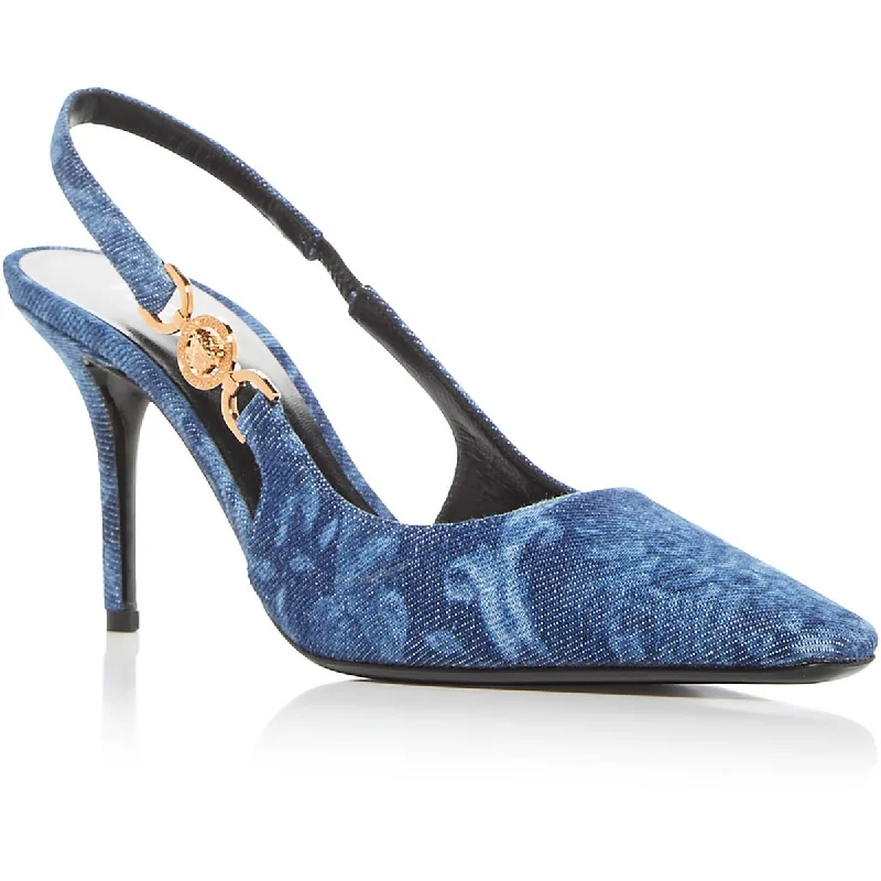 Versace Womens BAROCCO Pointed toe Pumps Slingback Heels