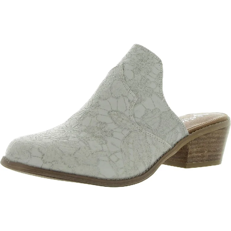 Very G Womens Crown  Slip On Sqaure Mules