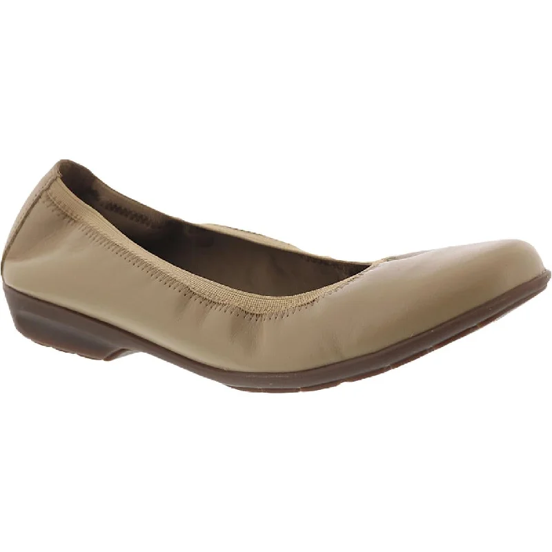 Walking Cradles Womens Foley Leather Slip-On Ballet Flats