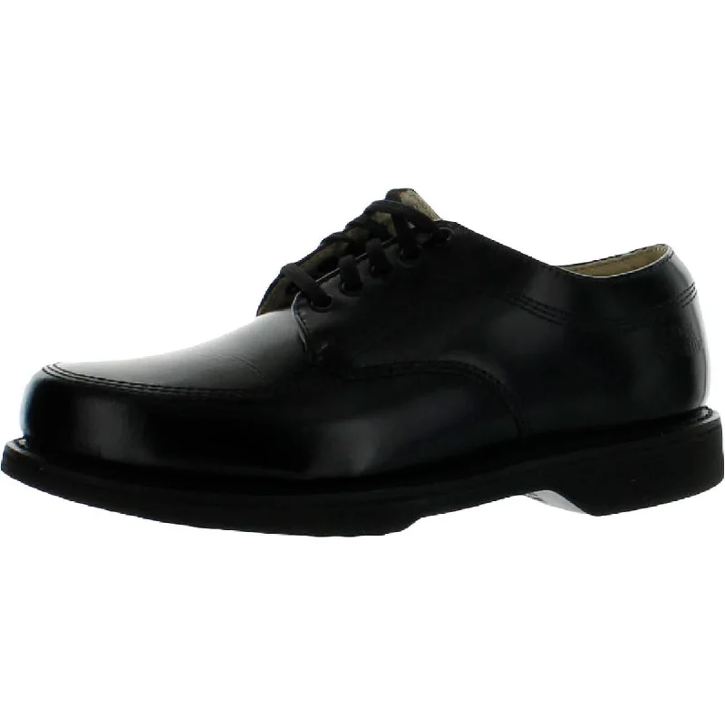 Work America Mens Service Oxford Faux Leather Dressy Oxfords