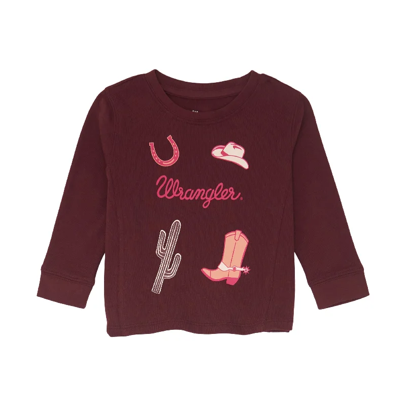 Wrangler Infant/Toddler Girl Burgandy Sweatshirt