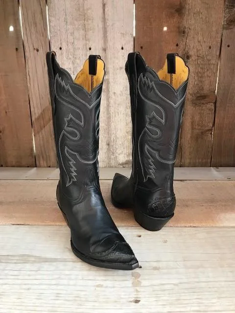 Black Kangaroo & Gator Tres Outlaws Women's Classic Boot 2500 @