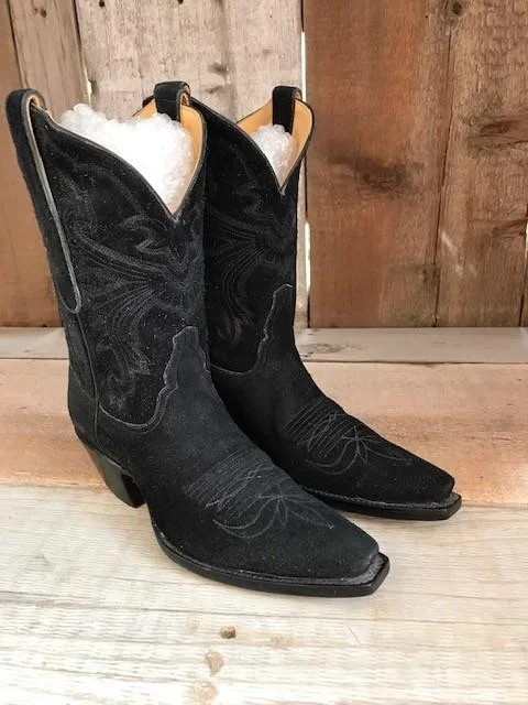 Black Suede Tres Outlaws Women's Classic  Boot 1268@