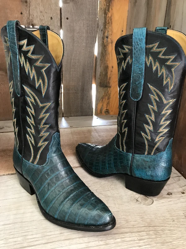 Blue Turquoise Croc Tres Outlaws  Women's Classic Boot  1832