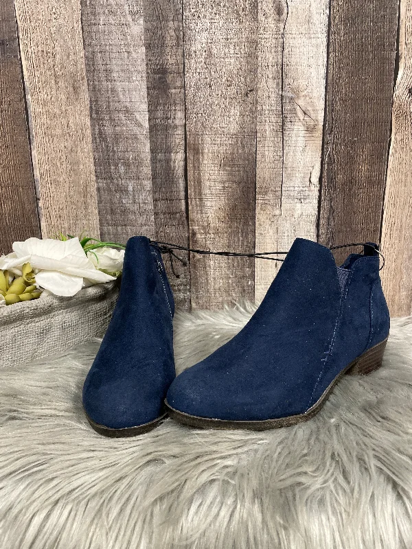 Boots Ankle Heels By Arizona In Navy, Size: 7