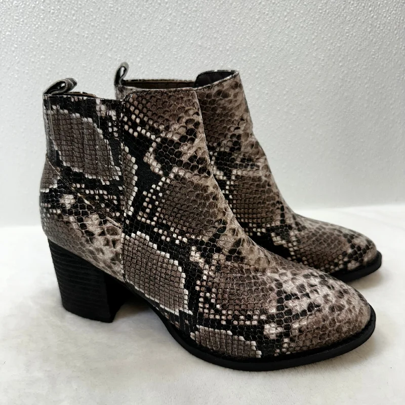 Boots Designer By Blondo In Snakeskin Print, Size: 8