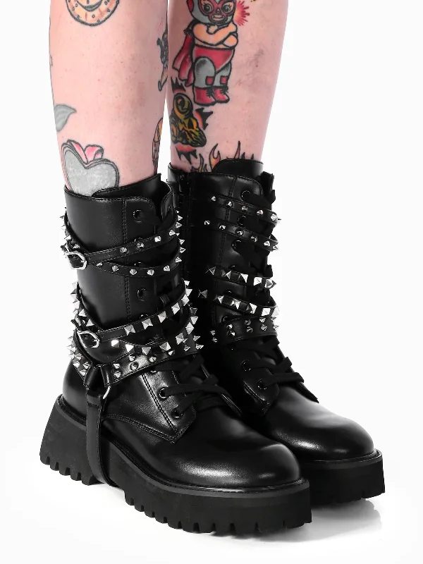 Brody Studded Boots FOXBLOOD