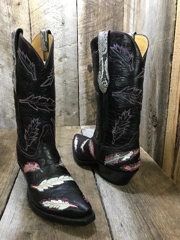 Buffalo & Python Feathers  Tres Outlaws Women's Classic Boot 1966