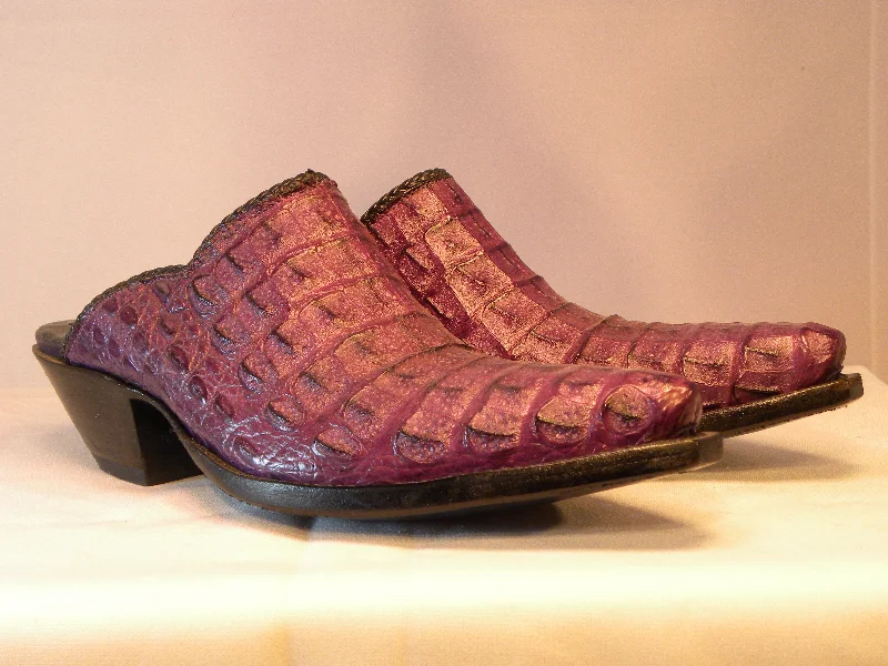 Caiman  Croc Burgundy  Tres Outlaws Mule 2109@