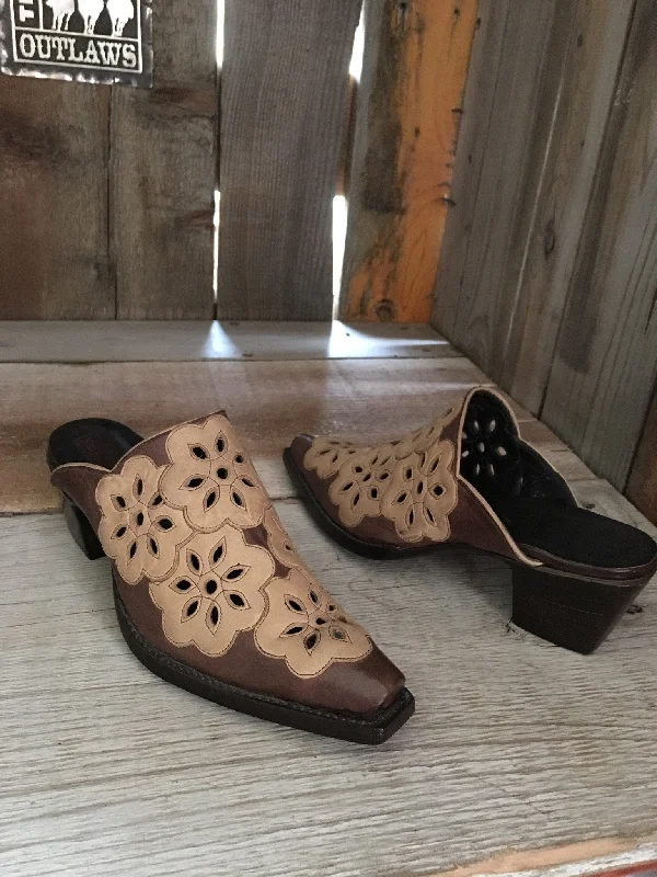 Choco Kangaroo Bone  Filigree Tres Outlaws  Mule 1308