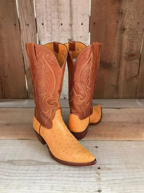 Cognac Buttercup  Ostrich Tres Outlaws Women's Classic Boot 2093@