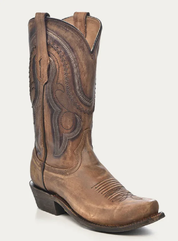 CORRAL MENS BROWN GOLD COWBOY BOOTS STYLE A3479