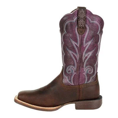 Durango Brown and Plum Lady Rebel Pro Ventilated Boots