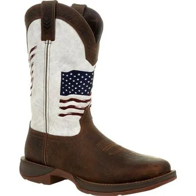 DURANGO MENS DISTRESSED FLAG EMBROIDERY WESTERN BOOT STYLE DDB0312